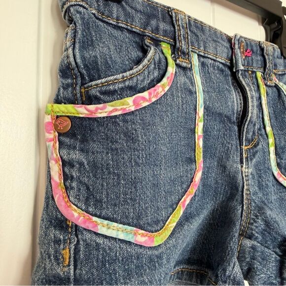 Vintage Genuine Kids by Oshkosh Toddler Girl Denim Shorts 4T Blue Jean Shorts - Picture 4 of 9